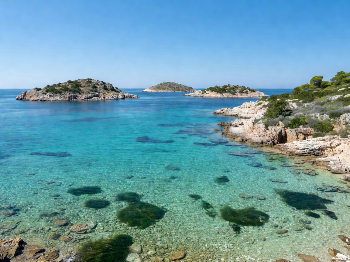 Adriatic islands and clear water on Croatia’s coast
