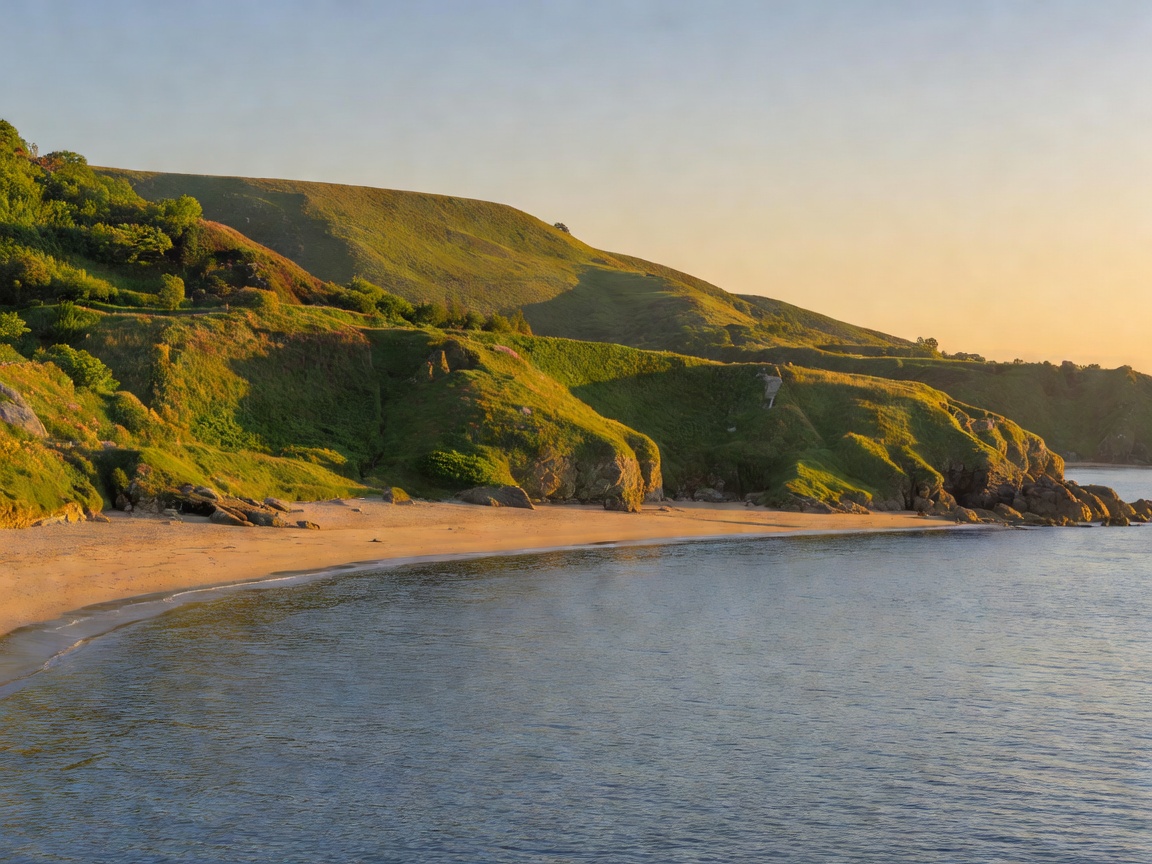 San Sebastián bay and green coastal hills